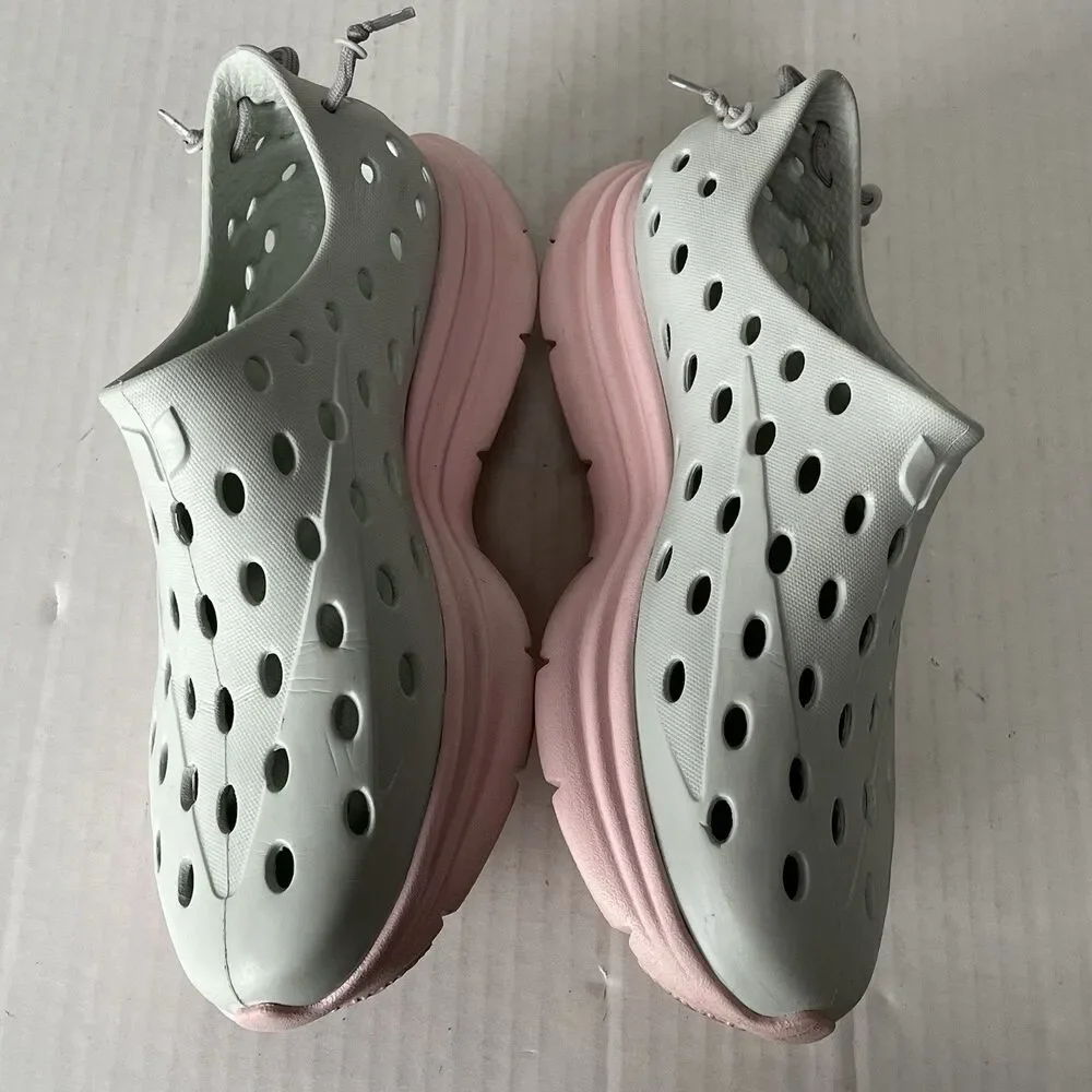 Kane Revive Recovery Shoes Unisex W9 M7 Gray Pink Active Vented Rubber Waterproo